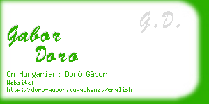 gabor doro business card